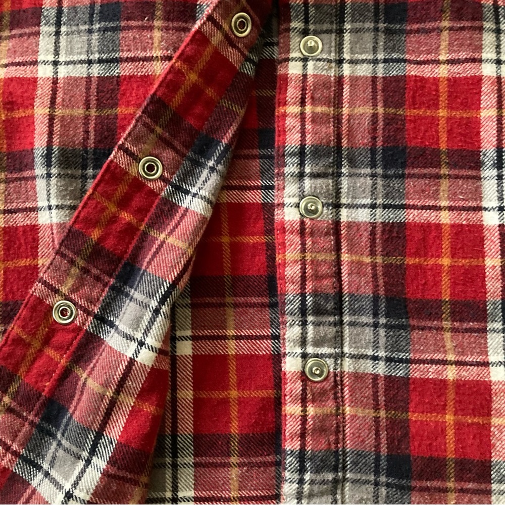Passion Girl Long Sleeve Shirt Plaid Flannel Women’s Pearl Snap, Medium - Picture 4 of 5